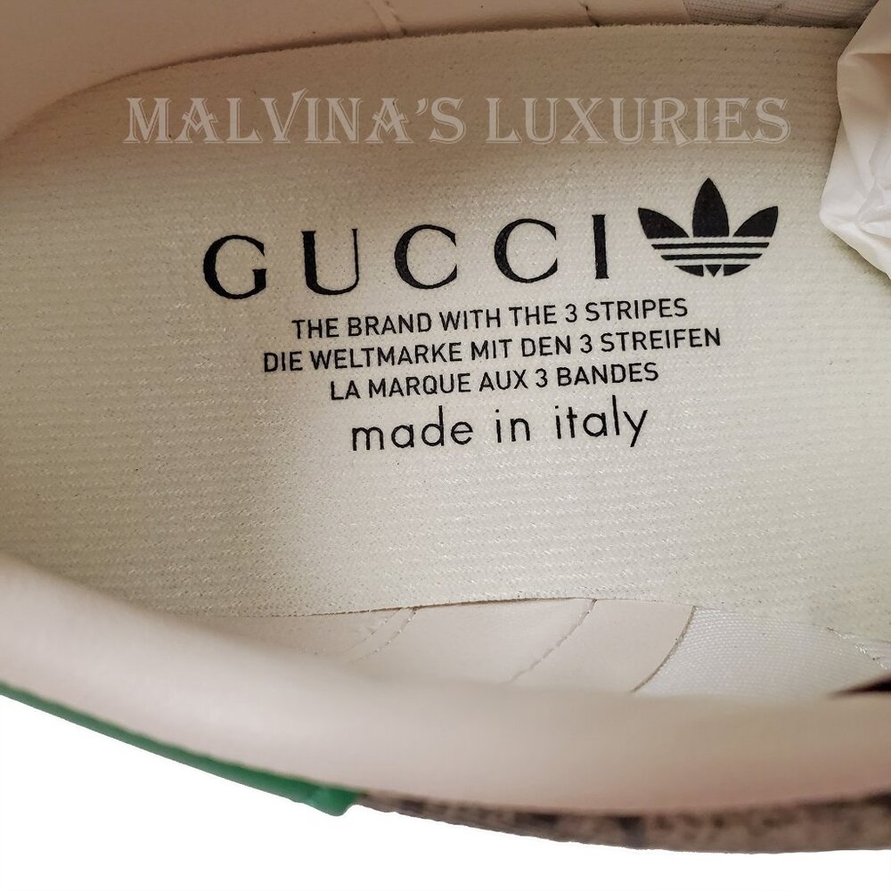 GUCCI SNEAKERS ADIDAS X GAZELLE GG LOGO SUPREME WEDGE SHOES w TREFOIL sz 41 11 - Picture 12 of 16